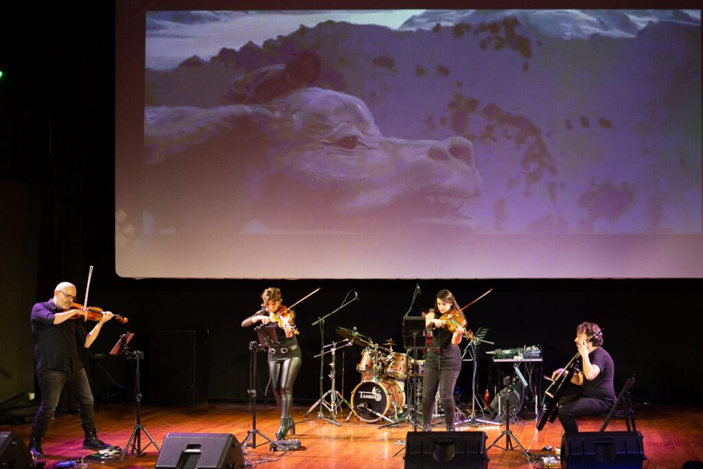 Quartetto Artemisia durante un concerto Rock
